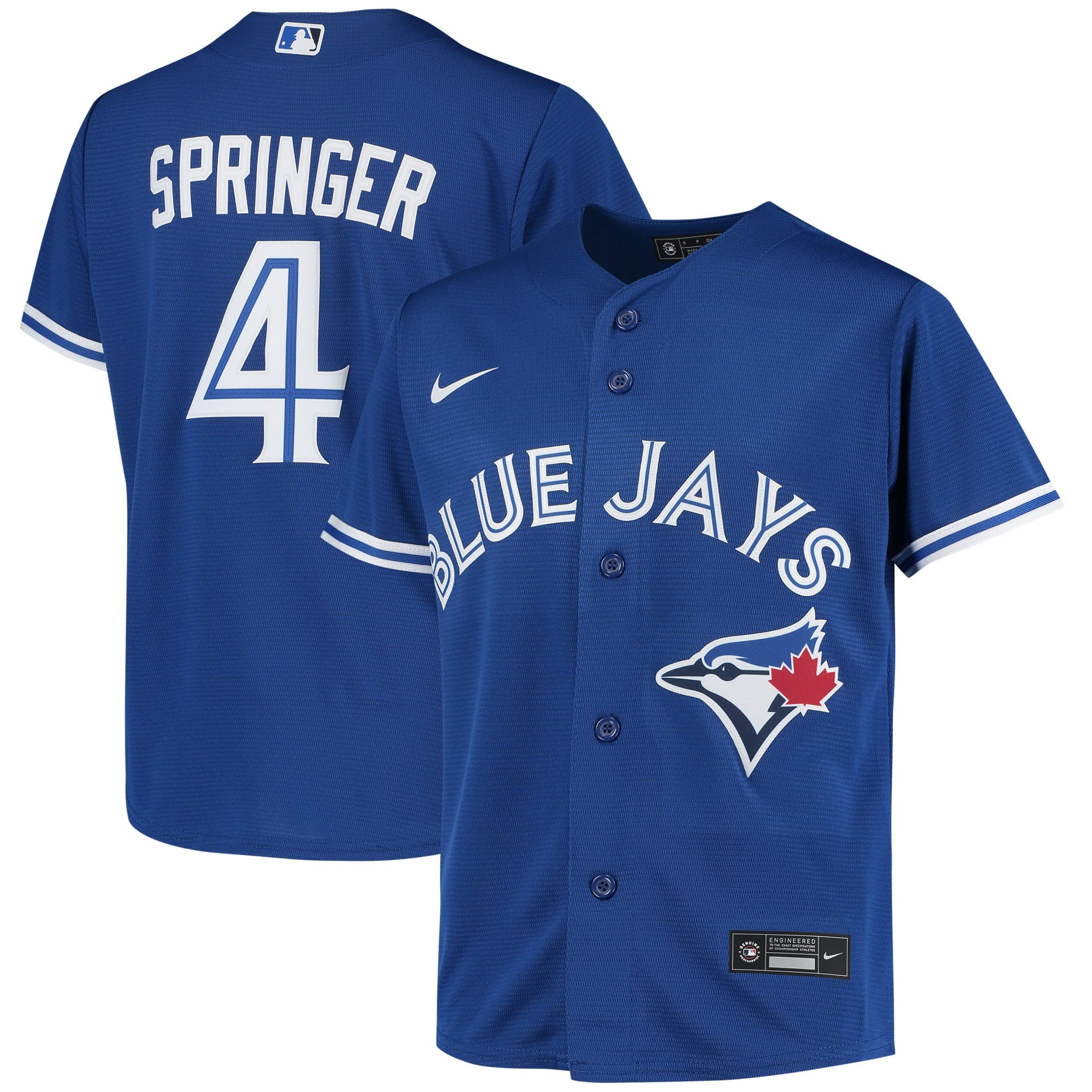 George Springer Toronto Blue Jays Alternate Replica Player Jersey - Royal Mlb