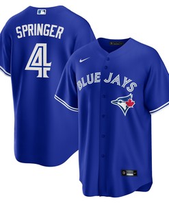 George Springer Toronto Blue Jays Alternate Replica Player Jersey - Royal Mlb Ver 1