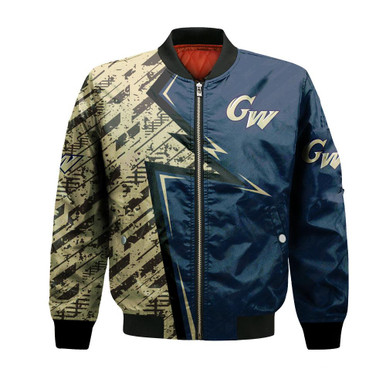 George Washington Colonials Bomber Abstract Pattern Sport- NCAA