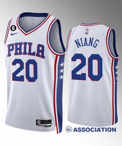 Georges Niang 20 Philadelphia 76ers White Jersey 2022-23 Association Edition Swingman