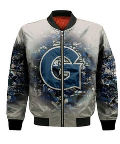 Georgetown Hoyas Bomber Jacket Camouflage Vintage  - NCAA