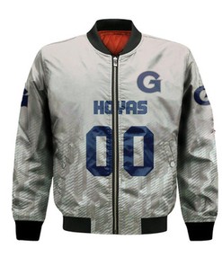 Georgetown Hoyas Bomber Jacket Logo Sport Ombre  - NCAA