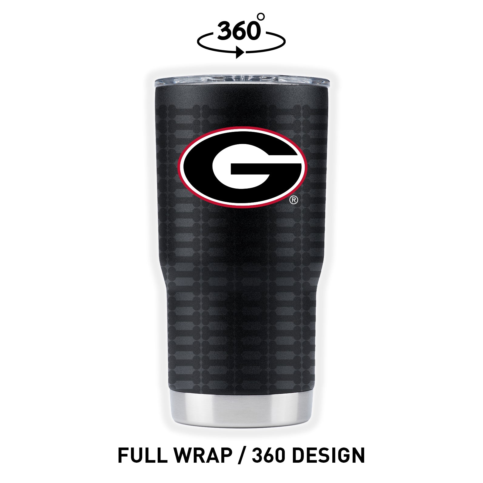Georgia Black Full Wrap Tumbler