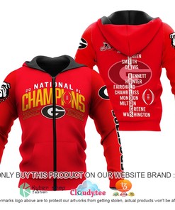 Georgia Bulldogs 2021 National Champions 3D Hoodie