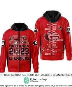 Georgia Bulldogs 2023 Champions 3D Hoodie