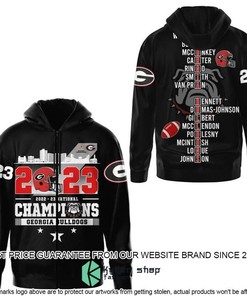 Georgia Bulldogs 2023 National Champions Black 3D Hoodie