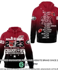 Georgia Bulldogs 2023 National Champions Dark 3D Hoodie