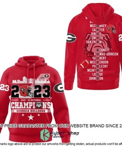 Georgia Bulldogs 2023 National Champions Red 3D Hoodie