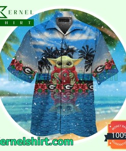 Georgia Bulldogs Baby Yoda Summer Hawaiian Shirt