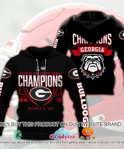 Georgia Bulldogs Champions 3D Hoodie