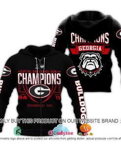Georgia Bulldogs Champions 3D Hoodie