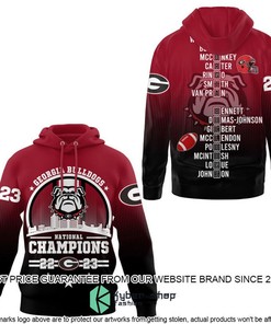 Georgia Bulldogs Circle Logo 2023 Champions 3D Hoodie