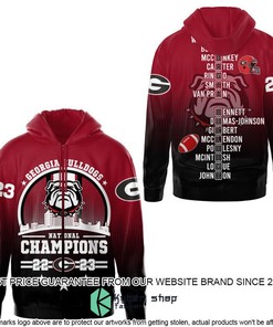 Georgia Bulldogs Circle Logo 2023 Champions 3D Hoodie