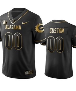 Georgia Bulldogs Custom Black Golden Edition Limited Jersey