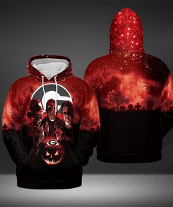 Georgia Bulldogs Halloween 3D All Over Print Zip Hoodie Gifts for NCAA Fans