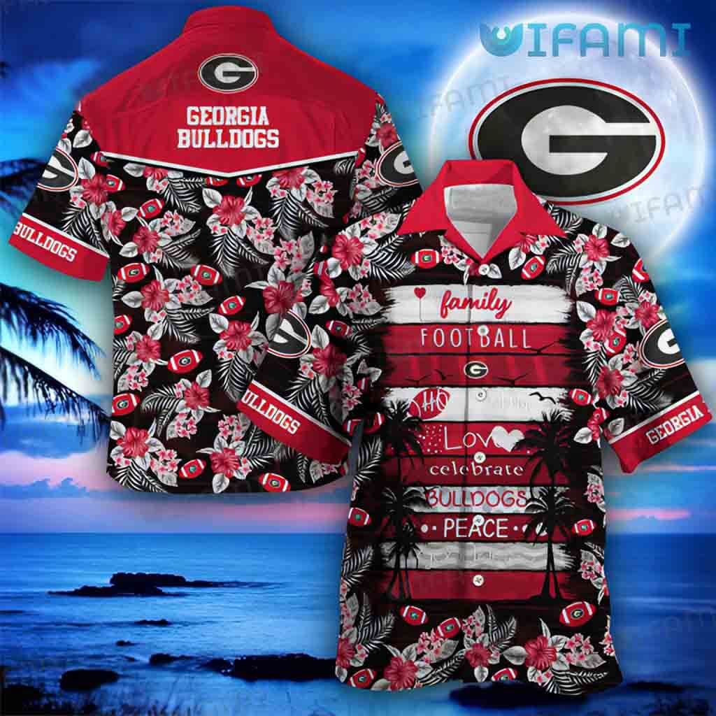 Georgia Bulldogs Hawaiian Shirt Family Football Home Run Love Celebrate Bulldogs Peace Goodness Gift