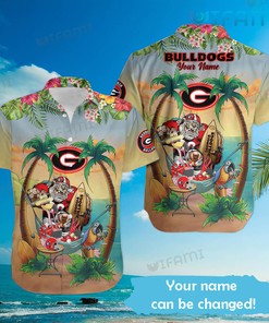 Georgia Bulldogs Hawaiian Shirt Mascot Custom Name Ga Football Gift