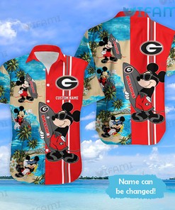 Georgia Bulldogs Hawaiian Shirt Mickey Custom Name Ga Football Gift