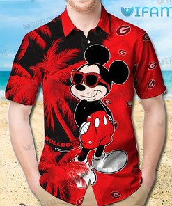 Georgia Bulldogs Hawaiian Shirt Mickey Sunglasses Ga Football Gift
