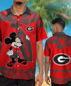 Georgia Bulldogs Hawaiian Shirt Mickey Surfing Ga Football Gift