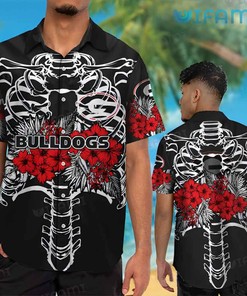Georgia Bulldogs Hawaiian Shirt Skeleton Ga Football Gift