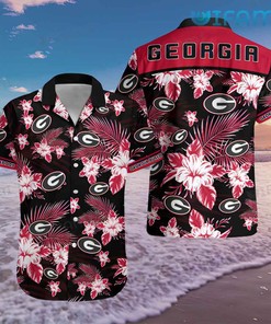 Georgia Bulldogs Hawaiian Shirt Tropical Floral Ga Football Gift