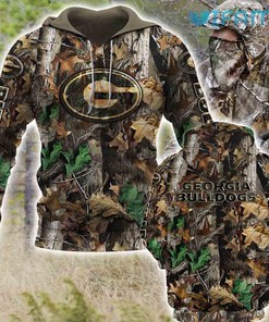 Georgia Bulldogs Hoodie 3D Camo Texture Georgia Bulldogs Gift