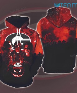 Georgia Bulldogs Hoodie 3D Freddy Jason Michael Myers Georgia Bulldogs Gift