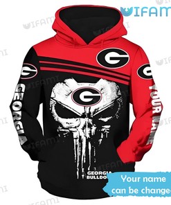 Georgia Bulldogs Hoodie 3D Punisher Skull Georgia Bulldogs Gift