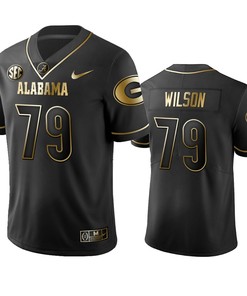 Georgia Bulldogs Isaiah Wilson Black Golden Edition Limited Jersey