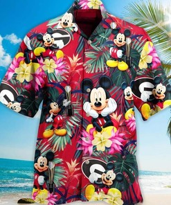 Georgia Bulldogs Mickey Mouse Uga Hawaiian Shirt
