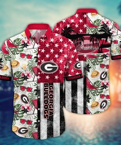 Georgia Bulldogs NCAA Flower Hawaii Shirt For Fans Ver 10