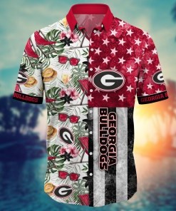 Georgia Bulldogs NCAA Flower Hawaii Shirt For Fans Ver 10