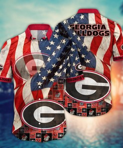 Georgia Bulldogs NCAA Flower Hawaii Shirt For Fans Ver 11