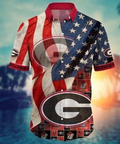 Georgia Bulldogs NCAA Flower Hawaii Shirt For Fans Ver 11