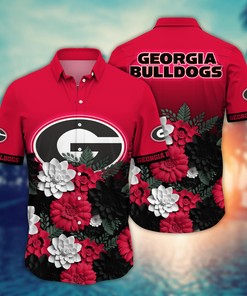 Georgia Bulldogs NCAA Flower Hawaii Shirt For Fans Ver 14