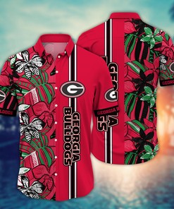 Georgia Bulldogs NCAA Flower Hawaii Shirt For Fans Ver 15