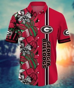 Georgia Bulldogs NCAA Flower Hawaii Shirt For Fans Ver 15