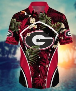 Georgia Bulldogs NCAA Flower Hawaii Shirt For Fans Ver 17