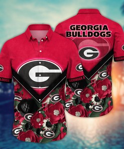 Georgia Bulldogs NCAA Flower Hawaii Shirt For Fans Ver 18
