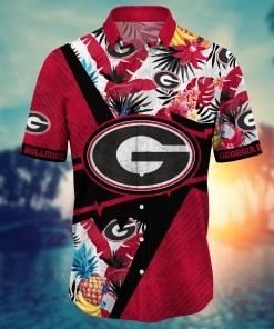 Georgia Bulldogs NCAA Flower Hawaii Shirt For Fans Ver 21