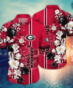 Georgia Bulldogs NCAA Flower Hawaii Shirt For Fans Ver 24