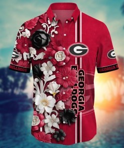 Georgia Bulldogs NCAA Flower Hawaii Shirt For Fans Ver 24