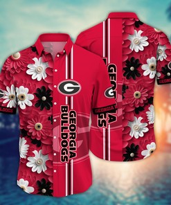 Georgia Bulldogs NCAA Flower Hawaii Shirt For Fans Ver 25