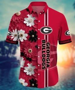 Georgia Bulldogs NCAA Flower Hawaii Shirt For Fans Ver 25