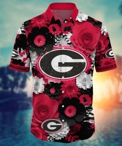 Georgia Bulldogs NCAA Flower Hawaii Shirt For Fans Ver 26