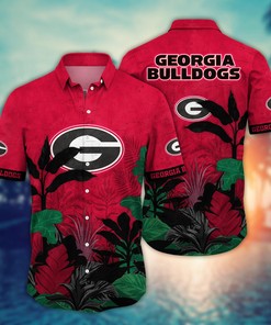 Georgia Bulldogs NCAA Flower Hawaii Shirt For Fans Ver 27