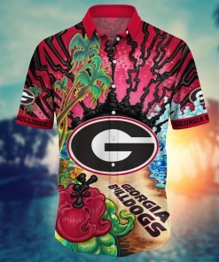 Georgia Bulldogs NCAA Flower Hawaii Shirt For Fans Ver 3