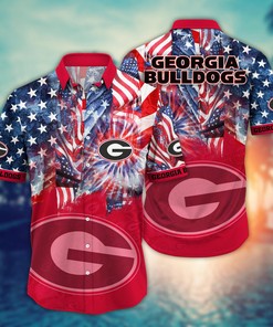 Georgia Bulldogs NCAA Flower Hawaii Shirt For Fans Ver 32