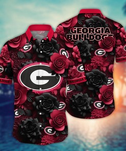 Georgia Bulldogs NCAA Flower Hawaii Shirt For Fans Ver 37